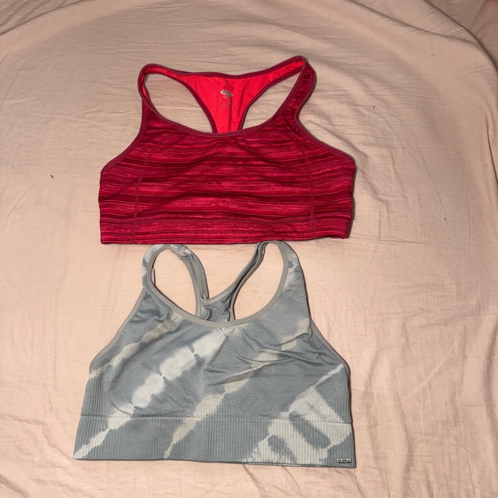 Stylish Red and Gray Sports Bras